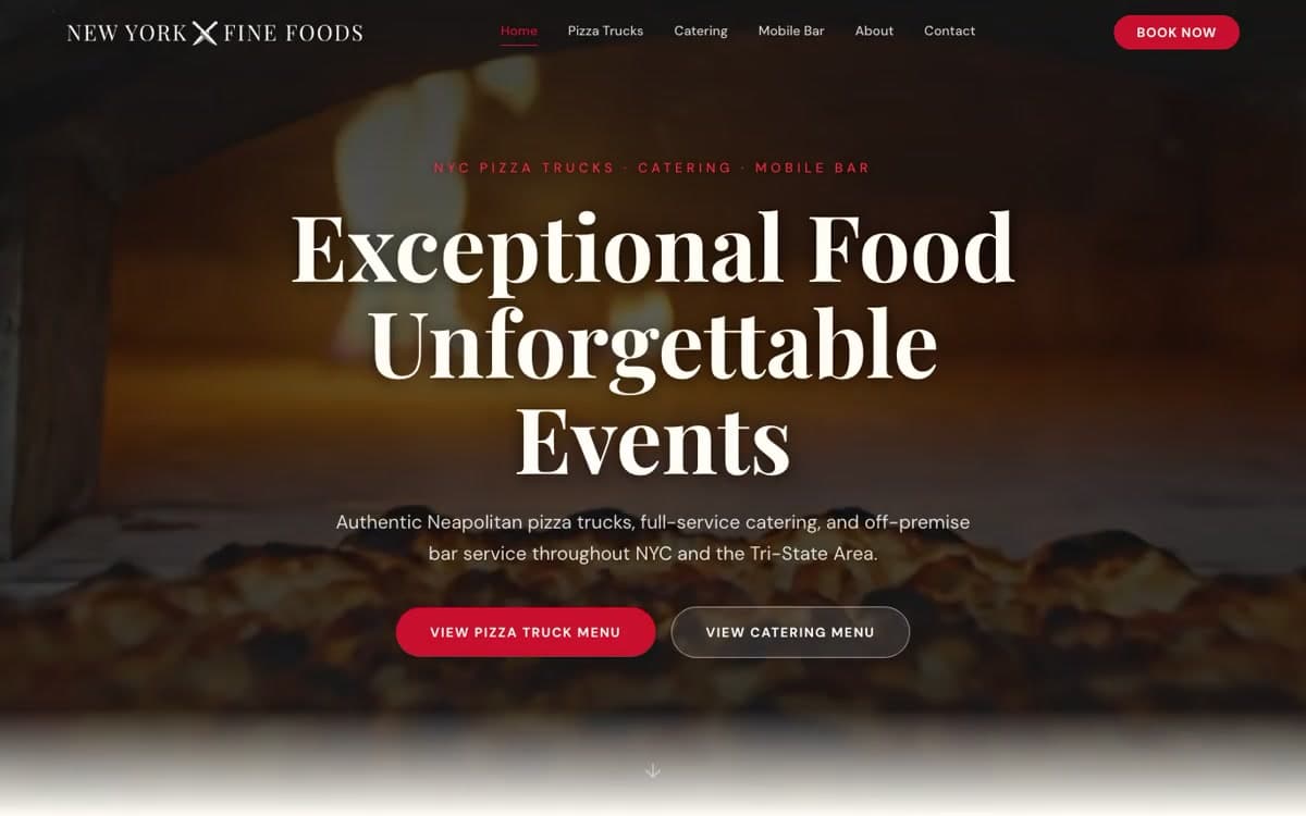 The New York Fine Foods catering site