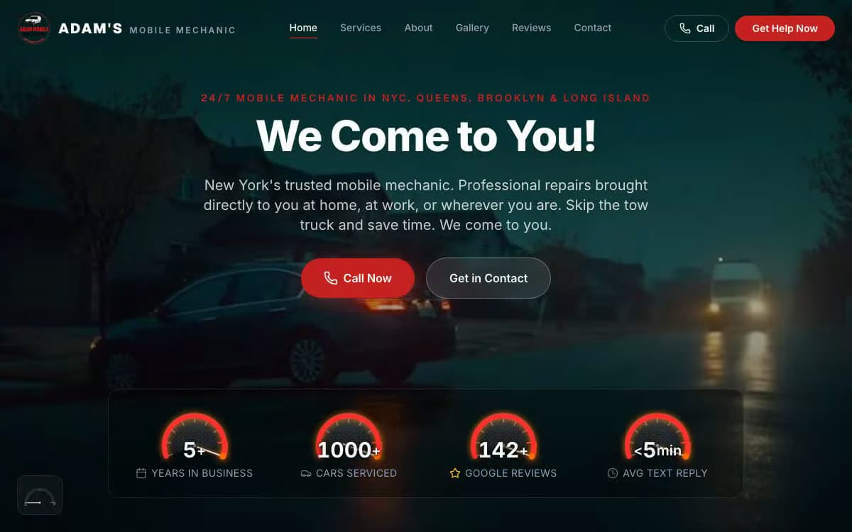 The New York Mobile Mechanic home page