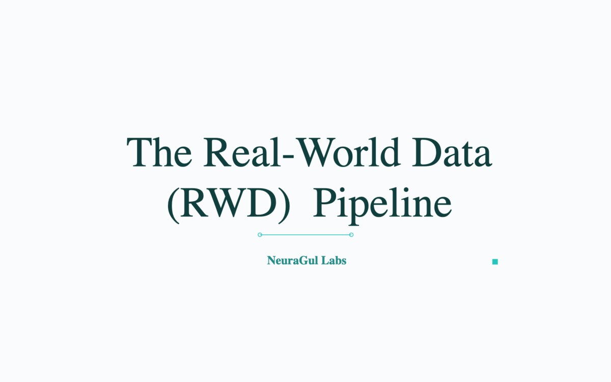The Real-World Data (RWD) Pipeline — product case-study deck
